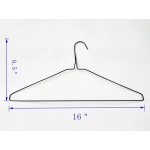 Black  Wire Coat Hangers (12.5G) 16"